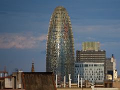 08C Torre Glories is a 38-story skyscraper tower designed by French architect Jean Nouvel from Roof La Pedrera Casa Mila Gaudi Barcelona Spain