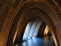 12A The Whale Attic has 270 catenary arches recalling the skeleton of a whale La Pedrera Casa Mila Gaudi Barcelona Spain