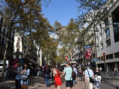 02A La Rambla is a large boulevard which runs through the heart of Barcelona city centre Barcelona Spain