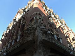 01B The Palau de la Musica Catalana modernist building brings together all the decorative arts - sculpture, mosaic, stained glass and ironwork Barcelona Spain