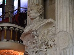 05D Bust of Beethoven on the side of the stage in concert auditorium Palau de la Musica Catalana Barcelona Spain