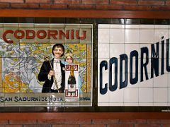 03B Belle Epoque tiled art and advertising at Cavas Codorniu Penedes wine tour Near Barcelona Spain