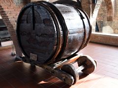 08B An old historical 16C wine barrel Cavas Codorniu Penedes wine tour near Barcelona Spain