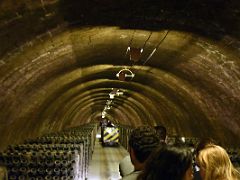 11A We took a train ride through the underground tunnels Codorniu Penedes wine tour near Barcelona Spain