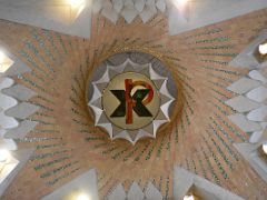 20C Skylight illuminated by both natural and artificial means Sagrada Familia Barcelona Spain