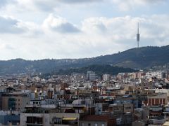 27D View to the northwest includes Torre de Collserola TV Tower on the Tibidabo hill in the Serra de Collserola from Passion Tower Sagrada Familia Barcelona Spain