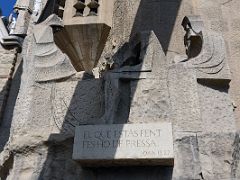 06A Last Supper John 13 27 Jesus to Judas - What you are about to do, do quickly Passion facade Sagrada Familia Barcelona Spain