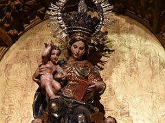 06B Chapel of the Virgin of the Pillar Holding Baby Jesus Close Up Santiago Cathedral Catedral Old Town Casco Viejo Bilbao Spain