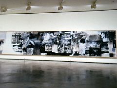 09A Barge - Robert Rauschenberg 1962-63 monumental work in black, white, and gray Guggenheim Bilbao Spain