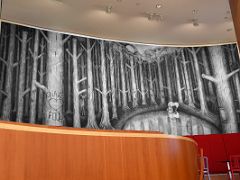 12B The Forest of Silly Masters - Juan Perez Agirregoikoa 2015 a forest at night with symbolic, political and philosophical elements Bar Guggenheim Bilbao Spain