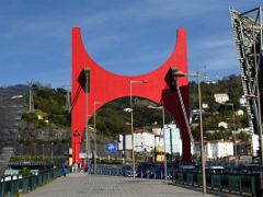 07B Arcos rojos - Daniel Buren 2007 Close Up La Salve Bridge Guggenheim Bilbao Spain