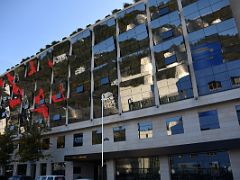 09 Reflections from the gleaming glass wall panels of the Gran Domine Hotel designed by Spanish architect Javier Mariscal Bilbao Spain