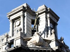 10B Statue Of Mercury On The BBVA Building, Formerly The Banco de Comercio Bilbao Spain