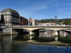07B Arenal concrete Bridge Puente del Arenal was completed in 1938 over the Nervion River Old Town Casco Viejo Bilbao Spain