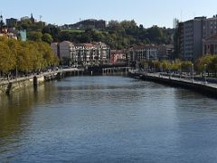 03 Looking Down The Nervion River From Zubizuri Calatrava Bridge Bilbao Spain