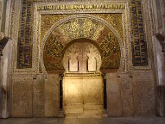 03A Richly gilded Mihrab or prayer niche in the Mezquita Mosque Cordoba Spain