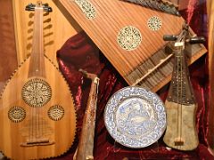 11 Musical Instruments Display Casa de Sefarad Sephardic Jewish museum Cordoba Spain