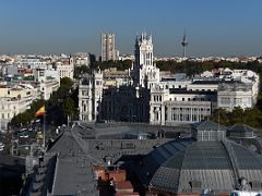 10 Palacio de Cibeles Madrid City Hall And Torrespana (Spain Tower) From Circulo de Bellas Artes Rooftop Bar Madrid Spain