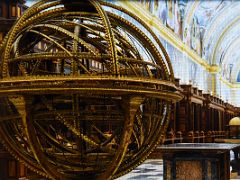 02C Armillary Sphere Scientific Instrument In The Library At El Escorial Near Madrid Spain