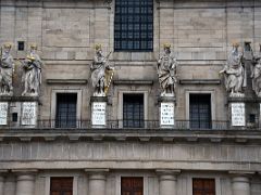 05C Statues of the Kings of Judah On Facade of the Basilica - Iosaphat, Ezechias, David, Salomon, Iosias, and Manasses At El Escorial Near Madrid Spain