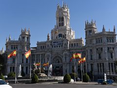 02B Plaza de Cibeles was built in 1909 by architect Antonio Palacios and is now the Madrid City Hall Spain