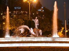 03A The Fuente de Neptuno Fountain of Neptune At Night Madrid Spain