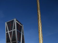 07A Caja Madrid Obelisk By Architect and Sculptor Santiago Calatrava Near The Gates Of Europe in the North Business Area Madrid Spain