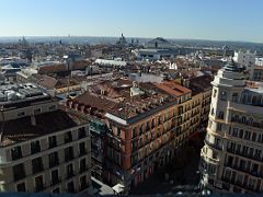 02A View To The West Includes Almudena Cathedral, Teatro Real opera house, Royal Palace From Gran Via Rooftop Madrid Spain