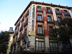 12 The colourful Posada del Peine hotel building Nearby Puerta del Sol Madrid Spain