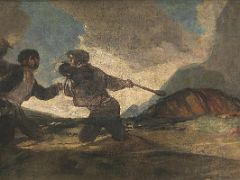 11 Fight to the Death with Clubs - Goya 1820-23 From Prado Website Madrid Spain