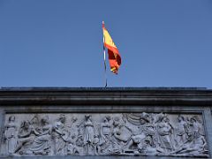 04A Frieze above the Prado Main Central Door That Shows King Fernando VII as the Protector of Science, Art, and Technology Madrid Spain