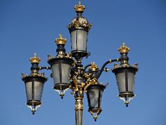 03B Ornate Gilded Street Lamps Close Up In The Royal Palace Courtyard Madrid Spain