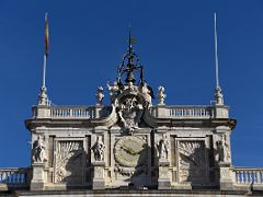 04A Clock And Bells Dating from 1637 and 1761 With Statues Of Philip V, Fernando VI, Barbara de Breganza, Maria Luisa de Saboya At Royal Palace Madrid Spain