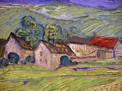 05B Les Vessenots in Auvers - Vincent van Gogh 1890 Close Up Museo Thyssen Art Museum Madrid Spain