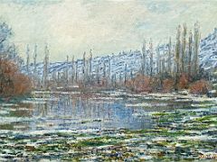 08 The Thaw at Vetheuil - Claude Monet 1881 Thyssen Art Museum Madrid Spain