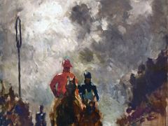 12A The Jockeys - Henri de Toulouse-Lautrec 1882 Thyssen Art Museum Madrid Spain