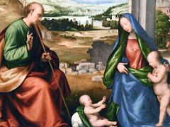 09B Holy Family with Infant Saint John - Fra Bartolomeo 1506-1507 Close Up Thyssen Art Museum Madrid Spain