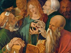 10 Jesus among the Doctors - Albrecht Durer 1506 Thyssen Art Museum Madrid Spain