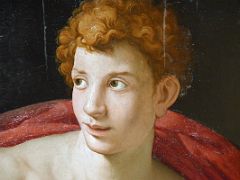 15B Saint Sebastian - Bronzino 1533 Close Up Thyssen Art Museum Madrid Spain