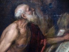 19B The Penitent Saint Jerome - Titian 1575 Close Up Thyssen Art Museum Madrid Spain