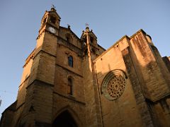03A The Evening Sun Shines On The Basilica of Saint Mary of Coro In San Sebastian Donostia Old Town Spain