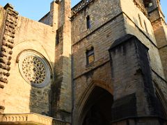 03B The Evening Sun Shines On The Basilica of Saint Mary of Coro In San Sebastian Donostia Old Town Spain