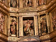 05D Statues On The Ornate Altar In Basilica of Saint Mary of Coro In San Sebastian Donostia Old Town Spain