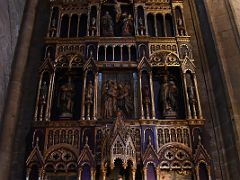 07A Ornate Side Altar In Basilica of Saint Mary of Coro In San Sebastian Donostia Old Town Spain