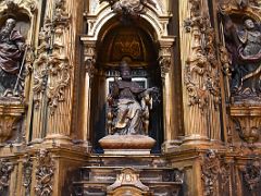 10B Statue Of Peter Close Up In Side Altar In Basilica of Saint Mary of Coro In San Sebastian Donostia Old Town Spain