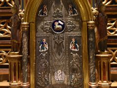 03C Embossed Locked Door Below The Shrine of The Holy Family In Cathedral of the Good Shepherd San Sebastian Donostia Spain