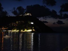 02B Mount Igueldo After Sunset Shines Above La Concha Curved Bay From Old Town Parte Vieja San Sebastian Donostia Spain