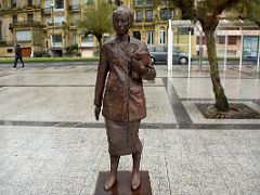 10 Life-sized figure of Clara Campoamor by Dora Salazar Romo on the 80th anniversary of the female vote San Sebastian Donostia Spain