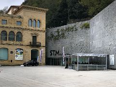 01A Panoramic View Of The Old Original Building And The New Building Of San Telmo Museum In San Sebastian Donostia Spain