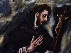 09B Santo Domingo By El Greco Workshop Painting Close Up In San Telmo Museum San Sebastian Donostia Spain